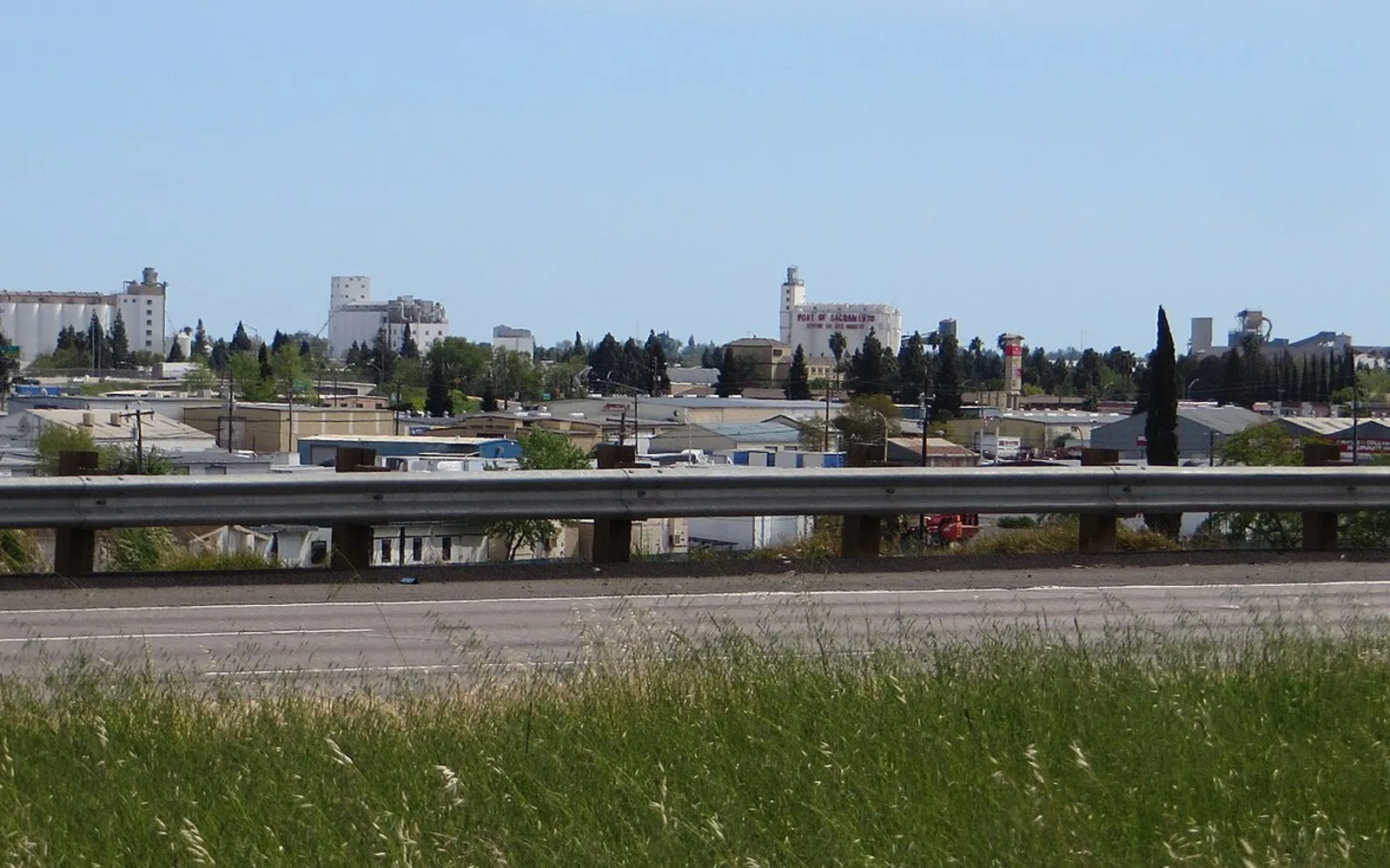 West Sacramento's industrial waterfront near Interstate 80 in California